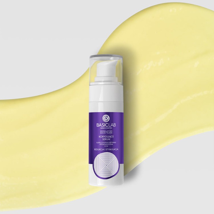 BasicLab Esteticus Korygujące serum z retinalem 0,05%, fitosfingozyną i CICA – redukcja i stymulacja 30 ml
