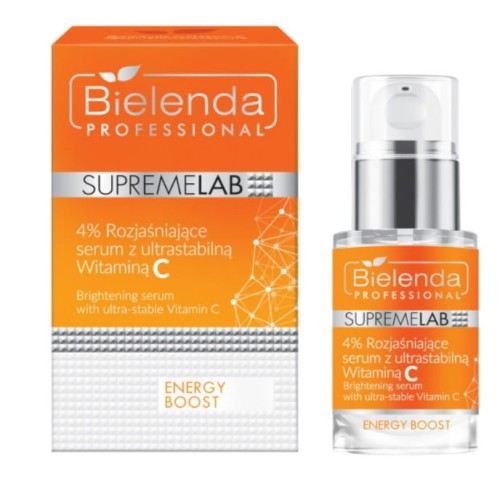 Bielenda Professional SupremeLab Energy Boost - rozjaśniające serum z 4% ultrastabilną witaminą C 15 ml